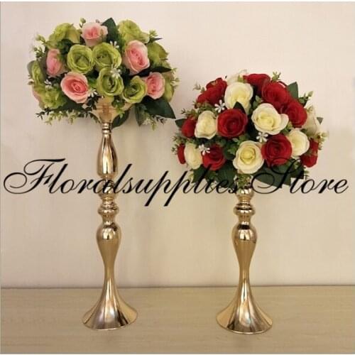 Wedding Candle Holders/Metal Flowers Vase/Stand Metal Candlestick Floor Vase Candelabra Wedding Centerpieces