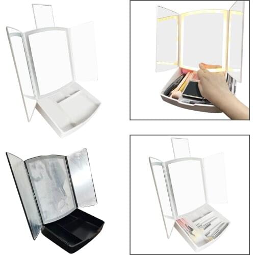 Led Makeup Mirror Touch Screen Mirrors Vanity Mirroir Standing Make up Miroir Magnifying Cosmetics Mirror Light