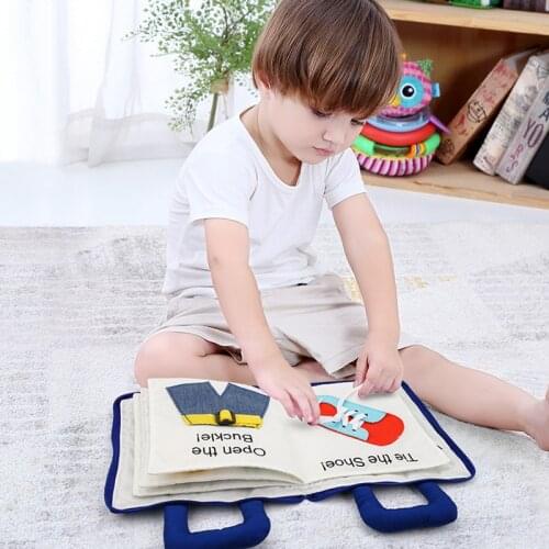 Baby Cloth Book 3D Quiet Activity Fabric Book Montessori Toys Intellect Training Early Educational Toys for Toddlers 0-24 months