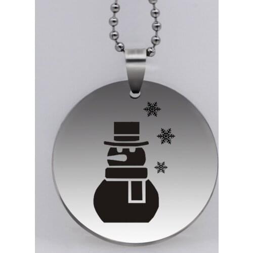 Ufine Christmas gift for dad jewelry glass mustache best father pendant army card stainless steel custom necklace N4583