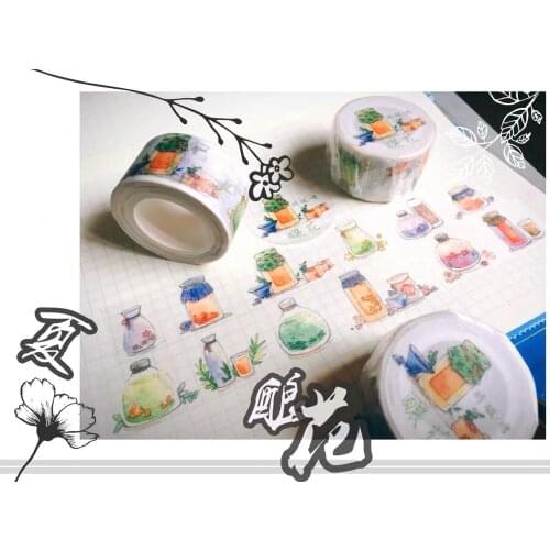 Vintage Vase Washi Masking Tapes for Card Making DIY Scrapbooking Decorative Stickers