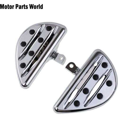 Motorcycle Rear Passenger Floorboards Footboard Pedal Foot Pegs Chrome For Harley Touring Road Glide Softail Dyna Sportster XL
