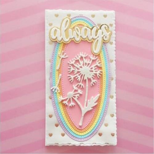 ZFPARTY Oval Mini Slimline Frames Metal Cutting Dies Stencils for DIY Scrapbooking Decorative Embossing DIY Paper Cards