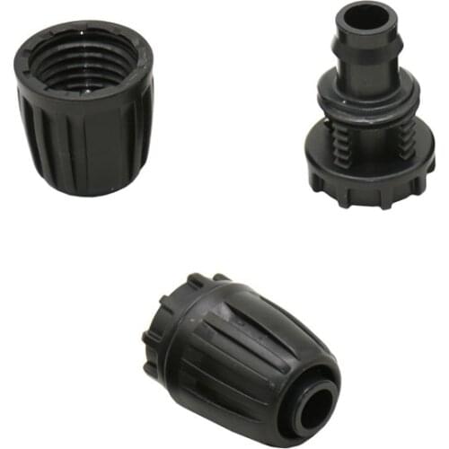 1/2" PE tube plug End 16mm water seal With lock nut Garden hose end connectors irrigation plug fittings 30pcs