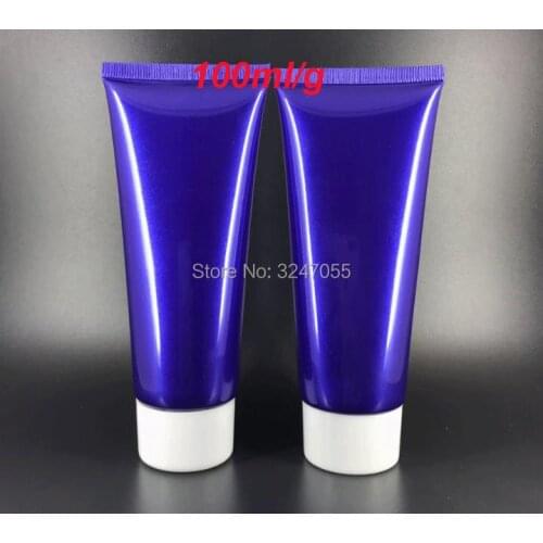 100ml/g 10/30/50pcs Empty Blue Cosmetic Face Cleanser Hose Soft Tubes, Portable Travel Hand Cream Squeeze Bottle, Cosmetic Tubes