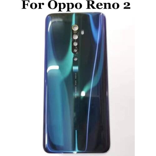 100% Original For OPPO Reno 2 Back Housing Back Cover Door Glass Battery Case camera len flash camp with LOGO Replacement