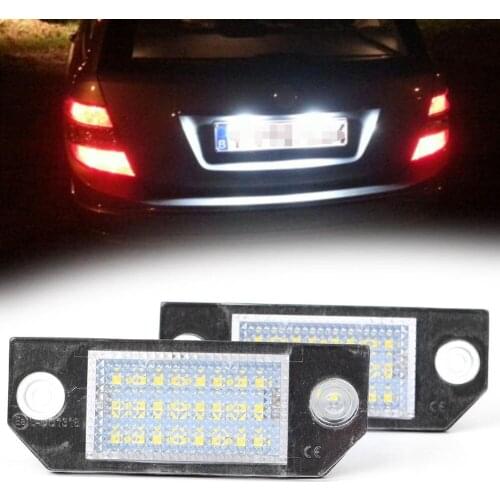 2Pcs Car LED license Number Plate Light Lamp Lighting Indicators For Ford Focus C-MAX 03-07 & MK2 2003-2008