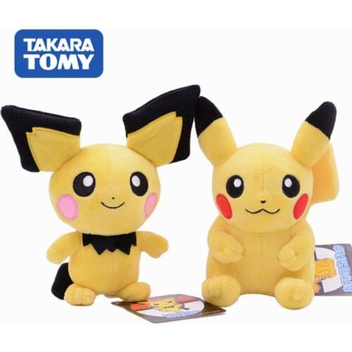 Kawaii Pikachu Pokemon Pichu Plush Doll Toy Pikachu Juvenile Version Evolution Toy Hobby Doll For Kids Girls Xmas Birthday Gift