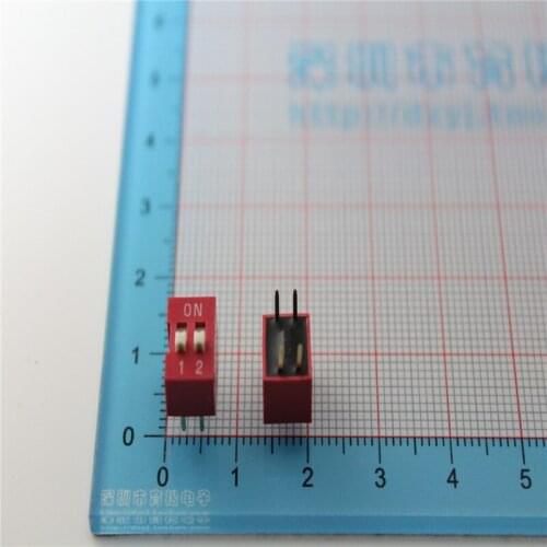 2P DIP switch Toggle switch coding switch 2.54mm pitch 2-bit DIP switch 30pcs Free Shipping