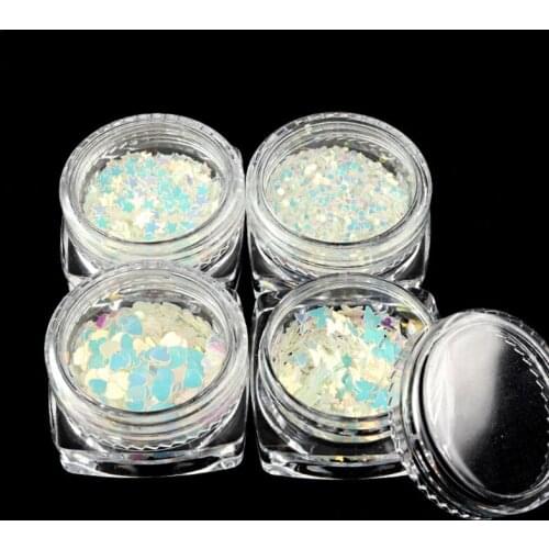 4 Style Luminous Sequins Glow In the Dark Glitter Fluorescent Sequin Resin Craft