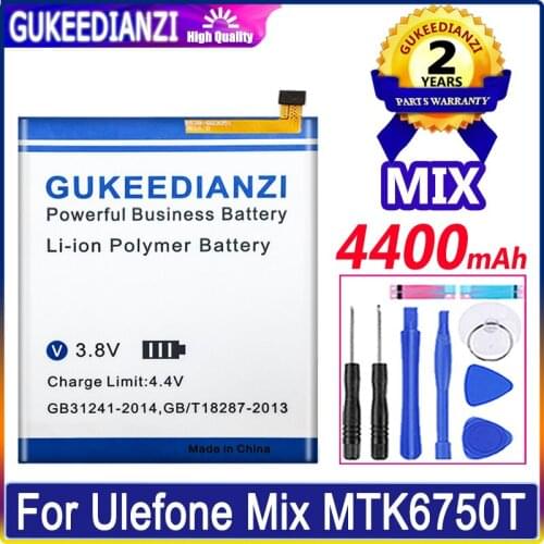4400mAh GUKEEDIANZI Mix Battery For Ulefone Mix MTK6750T Latest Production High quality Battery