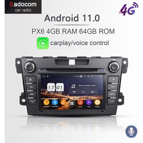 DSP PX6 Android 10.0 2 din 4GB RAM 64GB 8 core Car DVD Player For Mazda CX-7 CX7 CX 7 2007- 2013 GPS RDS autoradio Bluetooth 5.0