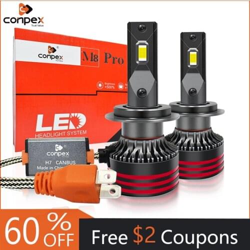 Conpex car led headlight Bulb H7 H4 H1 H11 H3 H8 H9 H10 H16 hb4 hb3 led canbus car bulb 24v 50w 11000lm 6000K lamp led headlight