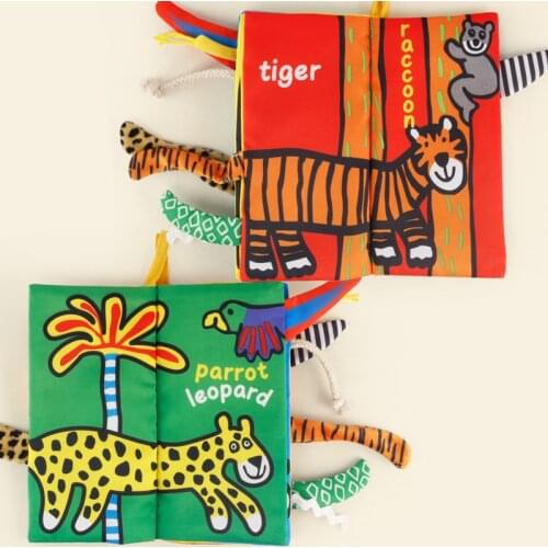Baby touch stereo animal cloth book Child reading baby early education educational toy children school supplies