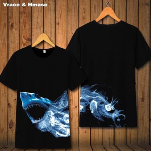 Hip-hop Tide brand Personality 3D animal printing short sleeve t-shirt Summer 2018 New arrival fashion quality t shirt men S-6XL