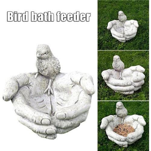 Exquisite Birds Feeder Resin Birds Nests Basin Creatives Food Holder Household Birds Feeder for Pet Home Garden A1