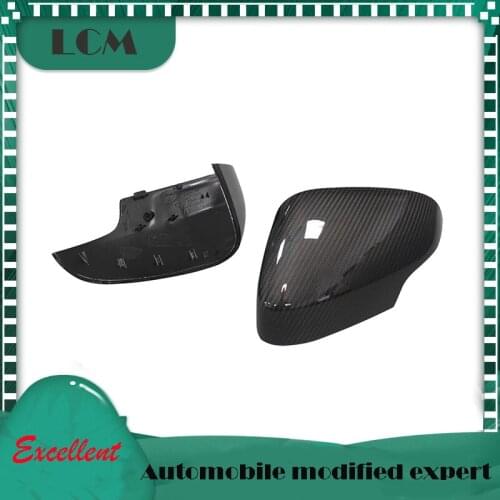 Carbon Mirror Cover Replacement Type Gloss Black Carbon Fiber Mirror Cover For-Volvo S80 2012-2018 Body Side View Mirror Caps