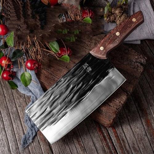 Chinese Traditional Handmade forged Stainless Steel Kitchen Cutting Knife Lady Small Vegetable Meat Slicer Sharp Cooking Knives