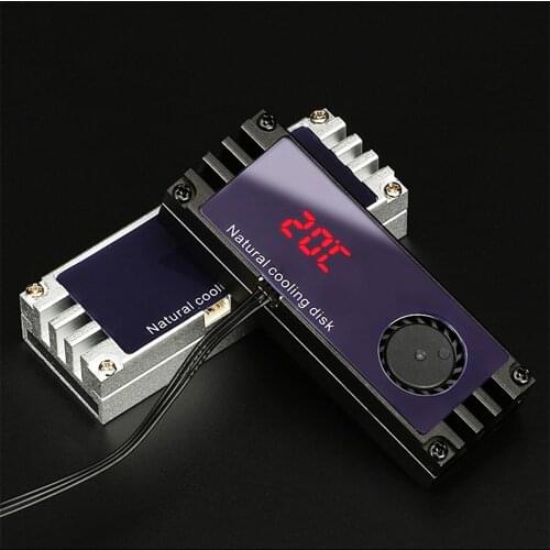 M.2 SSD solid state drive cooler Built-in turbo fan and LED temperature display 12V 3PIN power supply