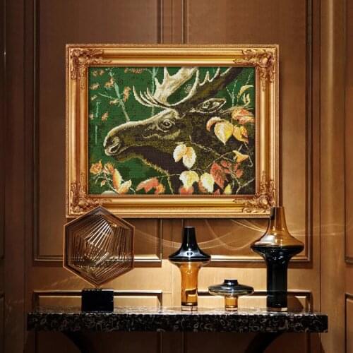 Elk Cross Stitch Kits Deer pattern Printed canvas 14CT dmc Fabric Chinese Embroidery Needlework set Easy Cross-stitch Handmade