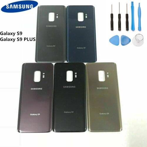 Original Samsung Galaxy S9 G960 S9 PLUS + G9650 3D Glass Door Rear Housing Phone Case Battery Back Cover Replacement Part Tools