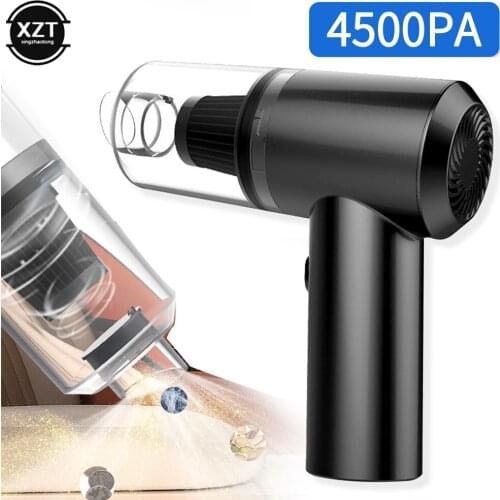 Portable Car Vacuum Cleaner Wireless Rechargeable Household Handheld Automatic Vacuum Cleaner 4500pa High Suction Power