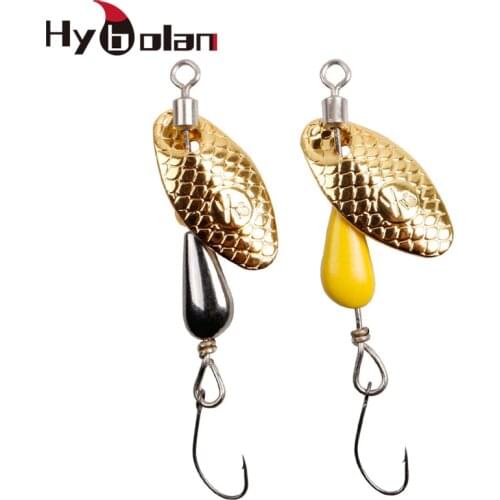HYBOLAN Fishing Spoon Spinner Bait 1PCS 2.8g/5.5cm Single hook Metal Bait Artificial Wobblers CrankBaits Jig Sequin Lure Tackle