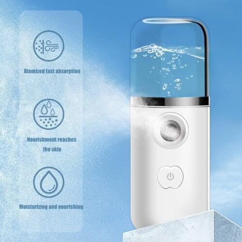 30ml Face Moisturizing Humidifier Water Replenishing Instrument Nano Mist Facial Steamer Skin Tool with Charging Cable