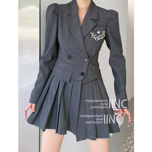 Ladies Elegant Notched Long Sleeve Office Dress 2021 Spring Autumn Fashion Draped Mini Dresses for Women Vestidos Formales