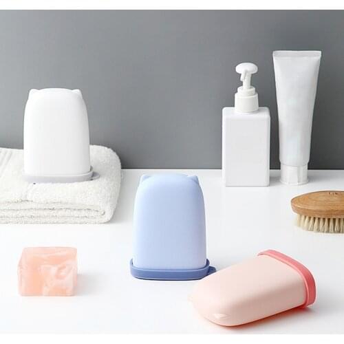 1Pcs Silicone/ABS Travel Essential Personal Care Leak-proof Soap Box 3Colors Bathroom Supplies Multi-function Portable