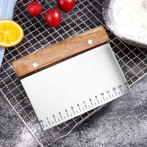 1PC Steel Dough Scraper Metal Pastry Cutter Pizza Spatula Baking Bread Tools for Cakes Dough Scraper Kitchen