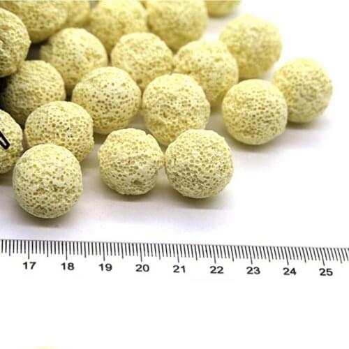 10pcs Bacteria Material Yellow Ceramic Ball Bio Porous Filter Media Net Bag Biological Aquarium Filter Nitrifying