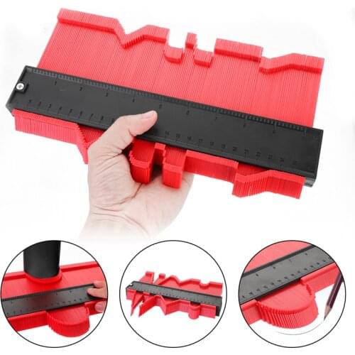 12/25cm Shape Gauge Copier Contour Scale Plate Plastic Contour Copier Multifunctional Contour Measurement Wood Marking Tool