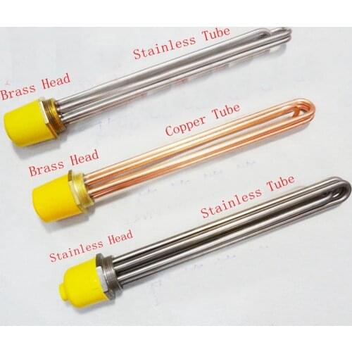 201 304 Stainless Brass Copper 220V 380V 3KW-9KW DN40 1-1/2" BSP Male Electric Water Heater Element For Tank