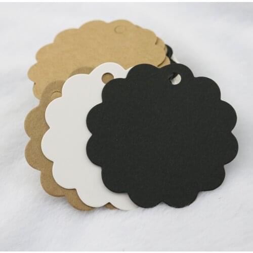 5000pcs 5.8x5.8cm Kraft Flower Paper Gift Cards/Tags for Wedding Xmax Party Favor Gift Decoration Scrapbooking Paper Crafts