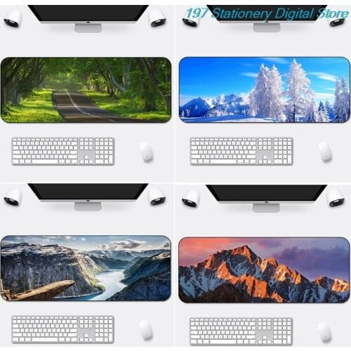 800 * 700 * 2mm Large Scenery Mouse Pads Cute Anime Gaming Computer Keyboard Mat Gamer Kawaii Desk Education Office Supplies