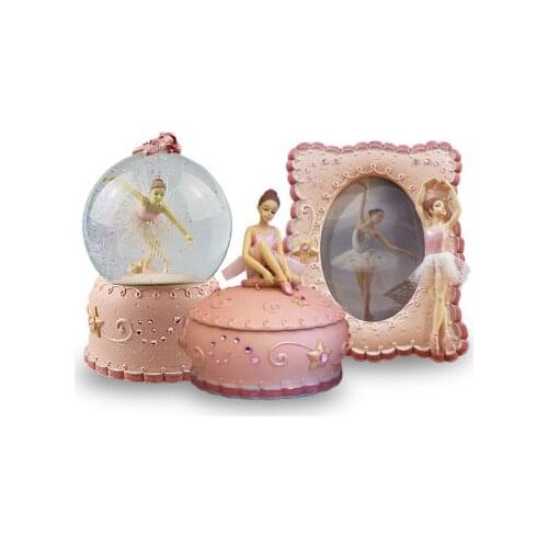 Ballet Girl Rotating Music Box Jewelry Storage Box Girl Room Princess Decoration Birthday Valentines Day Gift Cute Home Decora