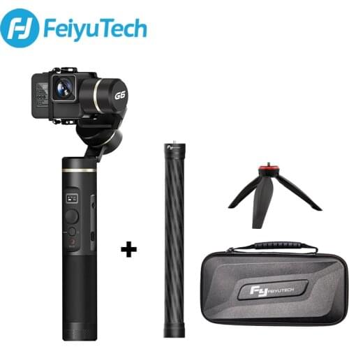 FeiyuTech G6 Splashproof Handle Gimbal Wifi + Bluetooth OLED Screen Action Camera stabilizer Tripod Pole for Gopro Hero 6 5 RX0