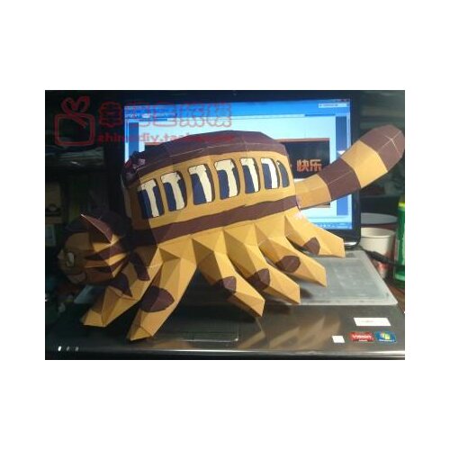 Animation MiyazakiHayao Series Chinchilla Bus Stereoscopic 3D Paper Model DIY Manual Limited Edition Easily Defeated