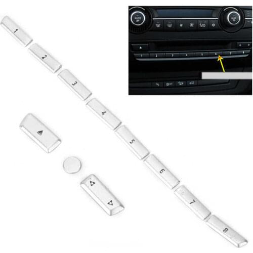 Car CD Number Buttons Decorative Sequins Stickers Aluminium Alloy Replacement for X5 2010-2013