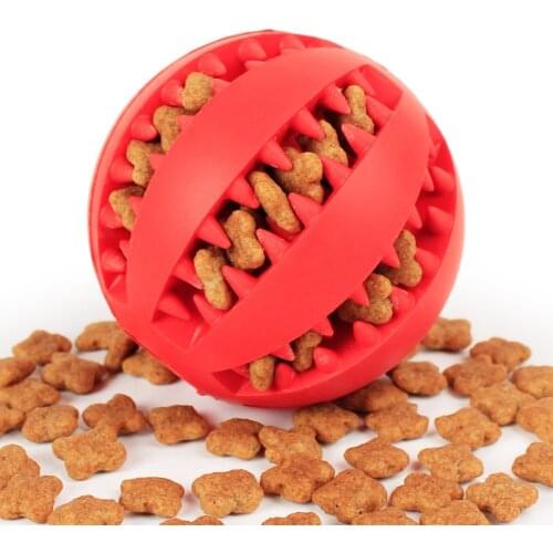Pet Dog Toy Interactive Rubber Balls Pet Dog Cat Puppy Chew Toys Ball Teeth Chew Toys Tooth Cleaning Balls Food