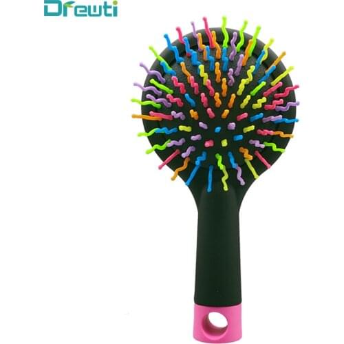DREWTI Super Cute Hair Comb Brush Mirror Portable Comb Womans,Kids good hair brush Hair Scalp Massage Comb Hairbrush