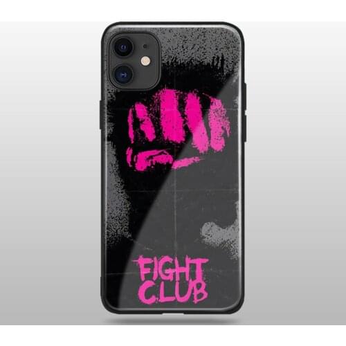 Fight club art film poster soft silicone tempered glass For iPhone SE 6 6s 7 8 Plus X XR XS 11 Pro Max phone case cover shell