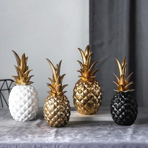Nordic Style Model Decoration Simple Pineapple Living Room Home Wine Cabinet Soft Decoration Ornament Entrance Decoration