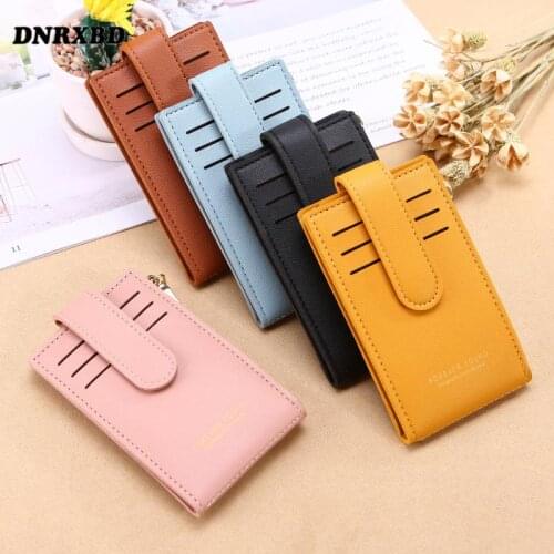 New Card bag Small Fashion Credit ID Card Holder Women Wallets Zipper Card Wallet 2021 Leather Coin Purse Multi-card Coin Bag