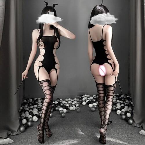 2021 New Fishnet goods for adults Underwear Elasticity Cotton Sexy Lingerie Bobysuit Hot Women Sex Costumes Mesh Erotic Lingerie