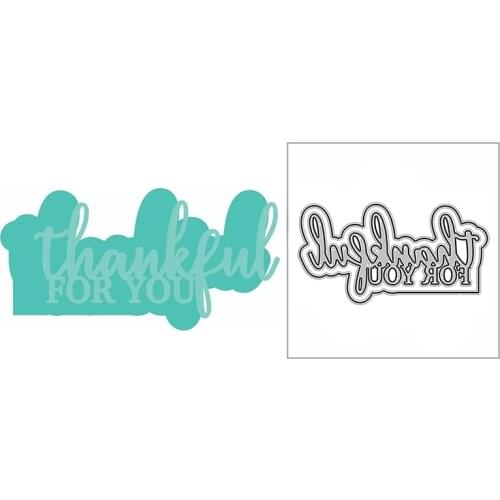 New Thankful for You Words Phrase 2020 Metal Cutting Dies for DIY Scrapbooking and Card Making Decor Embossing Craft No Stamps