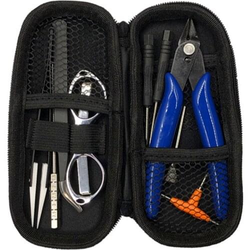 NEW Mini Vape DIY Tool Bag Tweezers Pliers Kit Coil Jig Winding For Packing Electronic Cigarette Accessories for Ego electronic