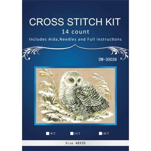 Oneroom White owl Embroidery Needlework Crafts 14CT Unprinted DMC DIY Quality Cross Stitch Kits Handmade Arts Decor
