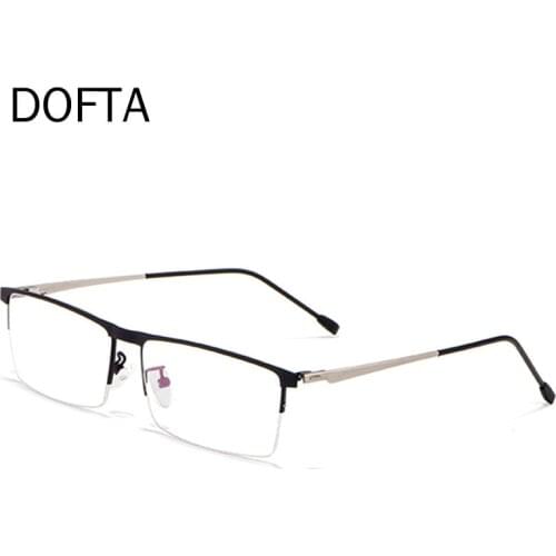 DOFTA Alloy Glasses Frame Men Ultralight Square Eye Myopia Prescription Eyeglasses Male Half Optical Frame 5278